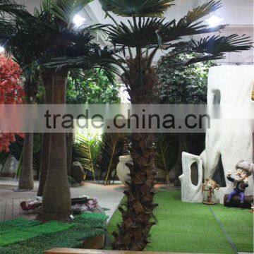 Home garden decoration 100cm to 1000cm Height artificial indoor live plastic ficus red with green big palm tree EZLS05 1016