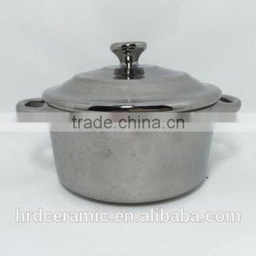 Stocked Stainless Steel Double Handle Electric Hot Soup Pot