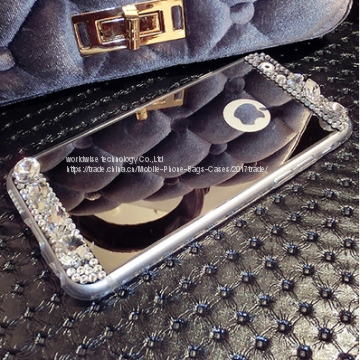 Luxury Diamond Mobile Phone Cases for IPhone7/7Plus/6/6s/6plus/6splus Mirror Surface Cell Phone Case Silicone Soft Cover photo-3