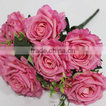 Hot Sale 9 Heads Artificial Silk Flowers,fake Rose Flowers photo-4