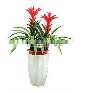 hot sale artificial red callalily artificial green plant with red flower in pot