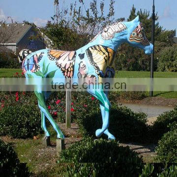 china supplier yard art resin craft lifesize fiberglass horse