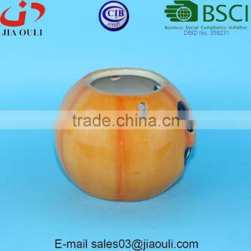 Popular Sales Ceramic Halloween Pumpkin Candle Holder photo-2