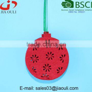 BSCI Audit Factory Hot sale Christmas decorations non-woven fabric with LED hanging Christmas ball