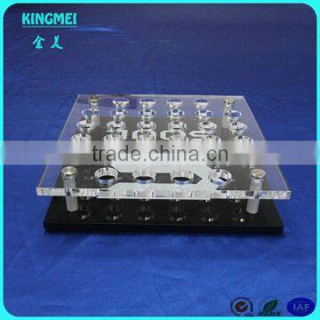 Custom Fashionable 2 Tiers Acrylic Cosmetic Display Lipstick Stand Holder photo-3