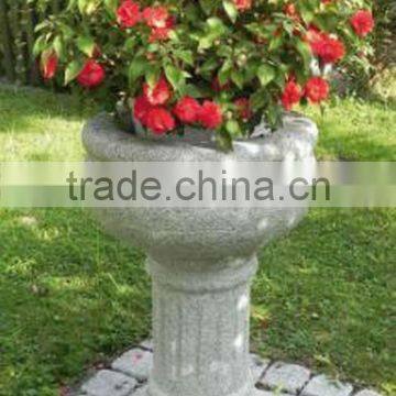 garden stone flowerpot