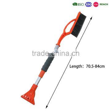 high quality telescopic snow brush with ice scraper EVA handle