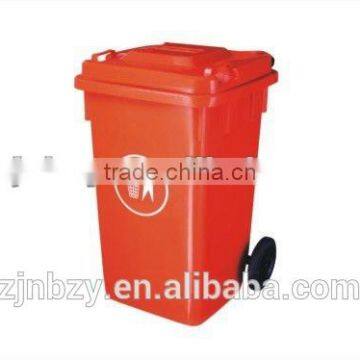 large volume plastic dustbin with lid for cleaning