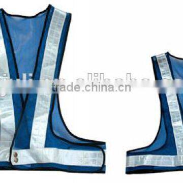 Wholesale fabric for safety vests, high visibility blue safety vest