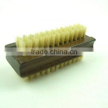 Wood double sides nail brush