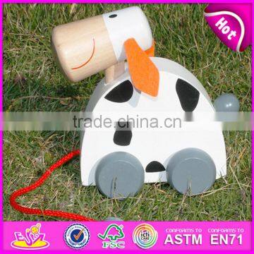 New Kid Cute Wooden Dog Pull Line Toy,Animal Design Wooden Pull Toy for Kids,Wooden Pull and Push Toy for Children W05B095 photo-2