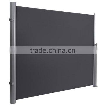 3x1.7M Patio Retractable Folding Screen Privacy Divider Grey with Alum Pole