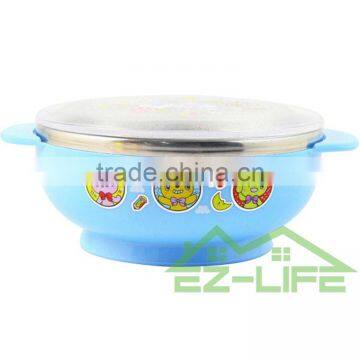 Shockproof Sucker and Handle Stainless Steel Baby Bowls With Lids photo-3