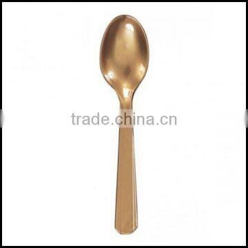 GOLD Reusable Plastic CUTLERIES Birthday Party Tableware Special Plastic Spoons,custom Plastic Spoons Manfuacturer photo-2