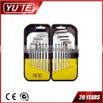 2017 Yute 18PCS long arm torx allen wrench with many specifications&box allen key&hex key set