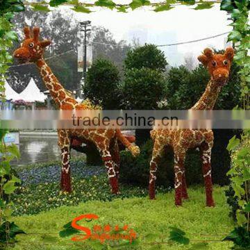 Artificial Grass Flower Topiary Park Decoration Boxwood Ball Ornaments Artificial Donald Duck Topiary photo-5