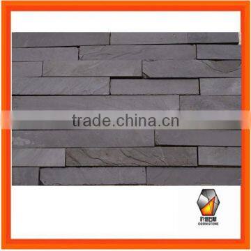 Natural Slate Wall Cladding Stone Black P018