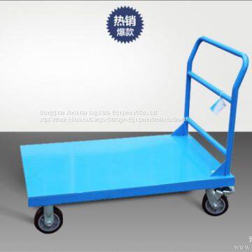 Powder Coating Heavy Duty Platform Cart Stainless Steel With 4 Wheels