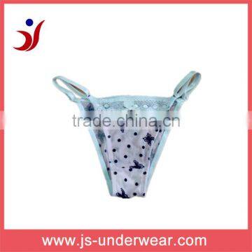 new design customized pattern sexy pink thong sexy print thong for young ladies (accept OEM)