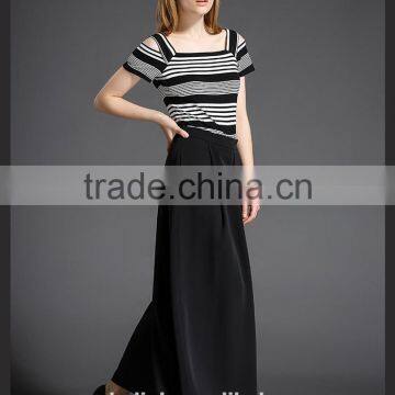 Auschalink Women Elegant High Waist Loose Dress Pants Customized photo-3