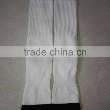 White Blank Polyester Socks for Sublimation With Black Heel and Toe photo-2