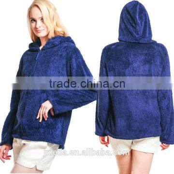 Women Girls Plus Size Snuggle Fleece Blouse Zip Fluffy Warm Hooded Sweatshirt Hoodie Ladies Loose Sweatshirt Jacket With Hood photo-6