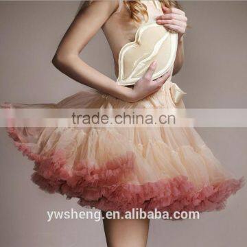 High Quality chiffon TuTu Skirt Fluffy Adult long Pettiskirt plus size