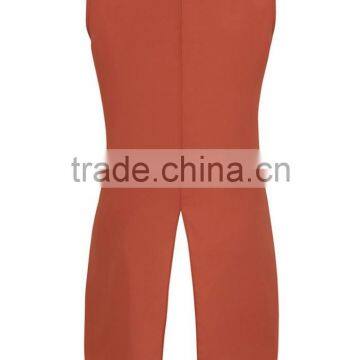 Body Building SinglesTall Split Back Crepe Vest Womens Singlet Vests photo-5