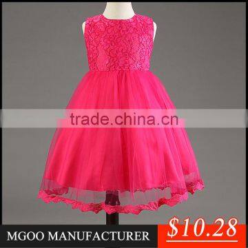 MGOO Cheap Clothes China Baby Clothing Baby Kids Pagaeant Dresses Lace For Girl Ball Gown Dress MGT042-2