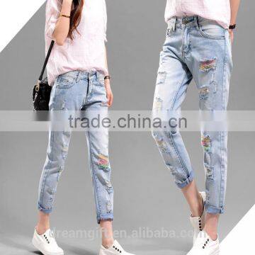 2016 New Fashion Women Slim Jeans Blue Trousers Female Stretch Pencil Jeans Female photo-2