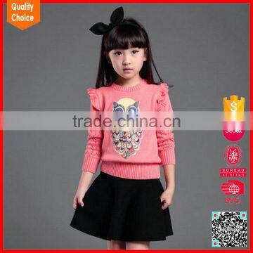 Hot selling custom fashion hand knit sweater designs for girls