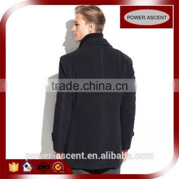 Custom Design Elegant Double Breasted Wool Trench Coat photo-3