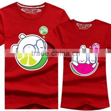 100% Pure Cotton Round Neck Fashion Design Couple T Shirts photo-4