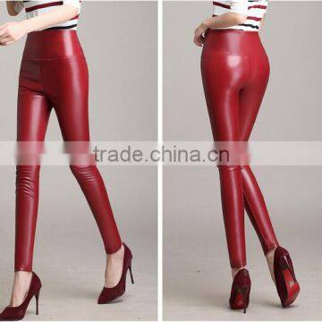 EY0053L Lady High Quality PU Leggings,hot Sale Women Winter PU Legging photo-4
