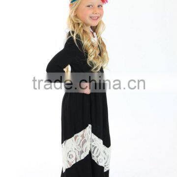 Latest 3/4sleeves Back White Mother and Daughter Dress Design Mommy and me Maxi Dress 2016 photo-3