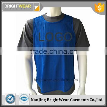 polyester blue mesh cusomized logo Europe hi vis vest