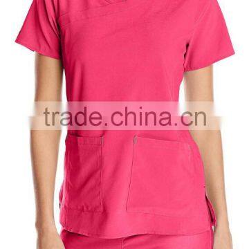 Women's V-neck Scrub Top Staff Nurse Uniform photo-3