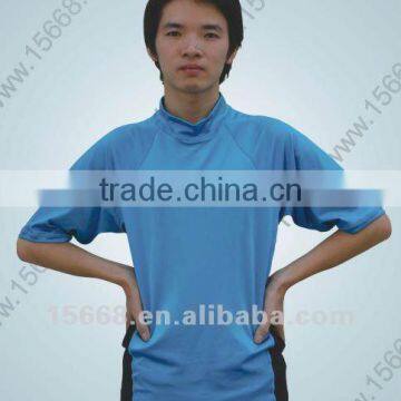 GR-Y0052 fashion blue lycra suit rash guard for men