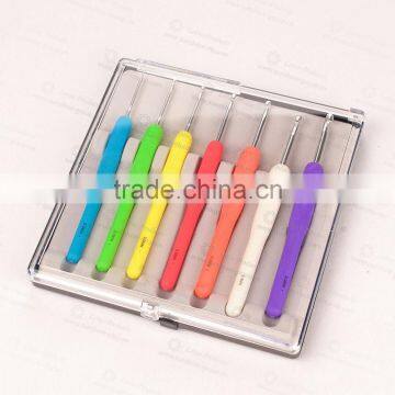 Soft TPR Handle Aluminium Head Crochet Hook Needles Knitting Needle Crochet Hook Set