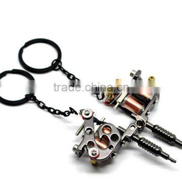 Best Sale Gunmetal Mini Tattoo Machine Key Chains & Key Ring photo-3