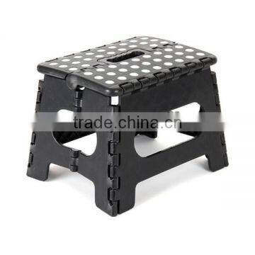 Portable Plastic Black Folding Step Stool