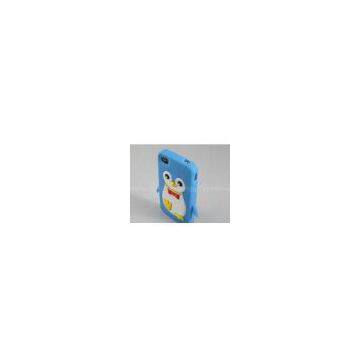 Attractive And Durable QQ Penguin Patterns iPhone 4 Silicone Cases With Fashion Design