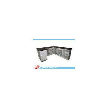 Unique Big Size Black / White Shop Cash Counter Table MDF With Multi Layers