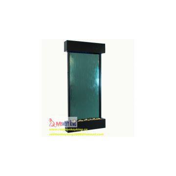 green mirror glass wall mounted glass fountain aluminum fountain wall decor wall fountain