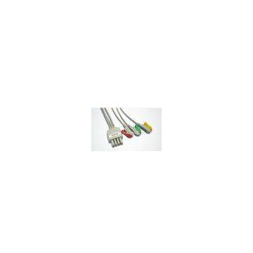 Nihoh Kohden BR-903P 3-lead wires, Grabber, IEC