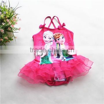 Wholesale Baby Girl swimwear Elsa Anna swimsuit Girls fashion one-piece Beachwear for Children