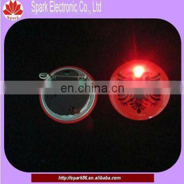 led flashing badge pins for promotion,gifts with 3 flashing modes