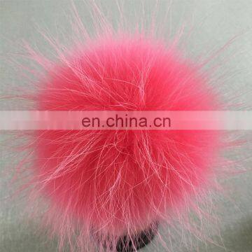 Big genuine custom color raccoon fur pompom/ball for decoration