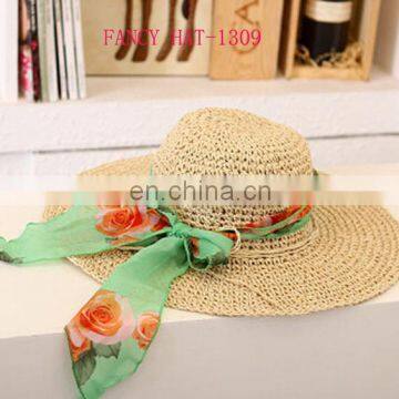 Professional 2015 fashion custom straw hat