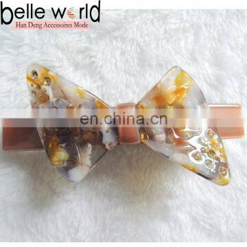 Fashion France Acetate Bowknot Brown Barrette hair clip